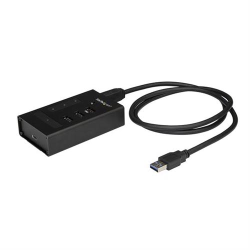 StarTech.com 4 Port USB 3.0 Hub - USB Type-A to 1x USB-C & 3x USB-A - Commercial Metal USB Hub - SuperSpeed USB 3.2 Gen 1 (5Gbps)- Self Powered - BC 1.2 Fast Charge - Mountable/Rugged