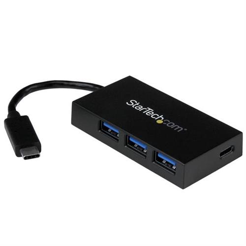 StarTech.com 4-Port USB-C Hub - USB-C to 1x USB-C and 3x USB-A - USB 3.0 Hub - 5Gbps - TAA USB 3.2 Gen 1 (3.1 Gen 1) Type-C USB 3.2 Gen 1 (3.1 Gen 1) Type-A 5000 Mbit/s Black Plastic CE FCC RoHS