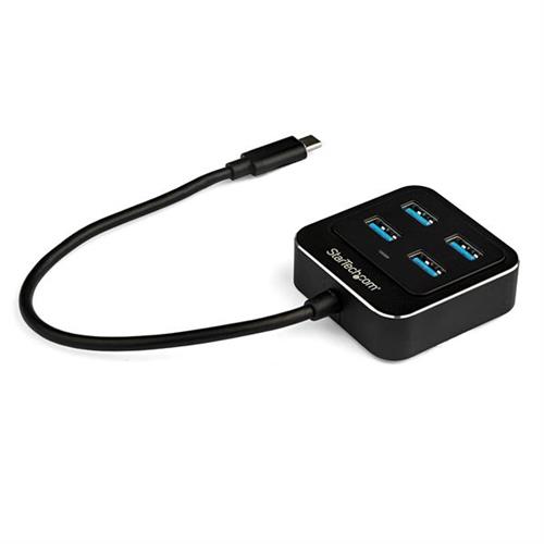 StarTech.com 4-Port USB C Hub - USB-C to 4x USB-A Ports - SuperSpeed 10Gbps USB 3.2 Gen 2 Type-C Hub - USB Bus Powered - Portable/Compact USB-C to USB Adapter Hub for Laptop - Aluminum USB 3.2 Gen 2 (3.1 Gen 2) Type-C USB 3.2 Gen 2 (3.1 Gen 2) Type