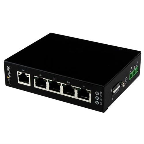 StarTech.com 5 Port Unmanaged Industrial Gigabit Ethernet Switch - DIN Rail / Wall-Mountable - TAA Unmanaged Gigabit Ethernet (10/100/1000) Full duplex Wall mountable