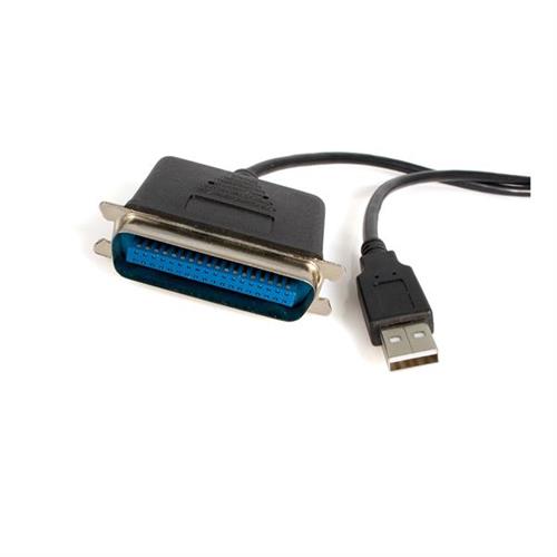 StarTech.com 6 ft USB to Parallel Printer Adapter - M/M Black Centronics USB A 1.9 m Male/Male USB A Centronics 36