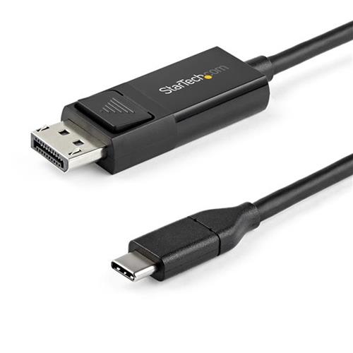 StarTech.com 6.6ft (2m) USB C to DisplayPort 1.2 Cable 4K 60Hz - Bidirectional DP to USB-C or USB-C to DP Reversible Video Adapter Cable - HBR2/HDR - USB Type C/Thunderbolt Monitor Cable 2 m USB Type-C DisplayPort Male Male Straight
