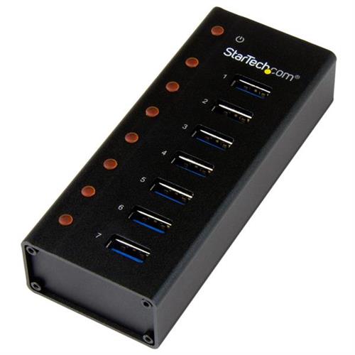 StarTech.com 7-Port USB 3.0 Hub (5Gbps) - Desktop or Wall-Mountable Metal Enclosure