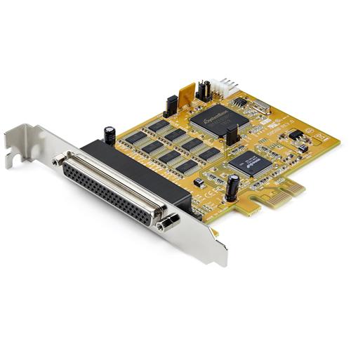 StarTech.com 8-Port PCI Express RS232 Serial Adapter Card PCIe RS232 Serial Card 16C1050 UART Multiport Serial DB9 Controller/Expansion Card 15kV ESD Protection Windows Only - TAA