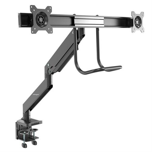 StarTech.com Desk Mount Dual Monitor Arm - Ergonomic Dual Monitor VESA Mount 32" (17.6lb/8kg) Displays - Crossbar Handle for Synchronized Full Motion - Height Adjustable - C-Clamp/Grommet Clamp 16 kg 43.2 cm (17") 81.3 cm (32") 100 x 100 mm Bla