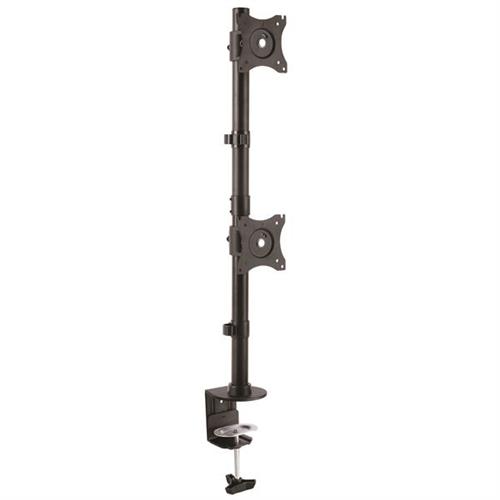 StarTech.com Desk-Mount Dual Monitor Mount Vertical Steel - For up to two 27" or 34" Ultrawide (22lb/10kg) VESA Mount Displays Clamp 10 kg 33 cm (13") 68.6 cm (27") 100 x 100 mm Black