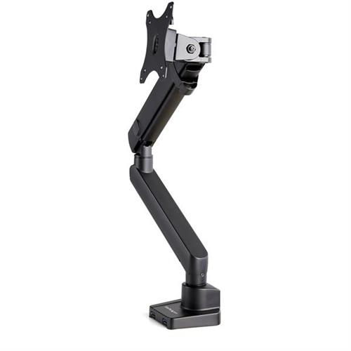 StarTech.com Desk Mount Monitor Arm with 2x USB 3.0 ports Slim Full Motion Single Monitor Mount up to 34" (17.6lb/8kg) VESA Display Clamp/Grommet Mount Mechanical Spring Clamp 8 kg 43.2 cm (17") 86.4 cm (34") 100 x 100 mm Black