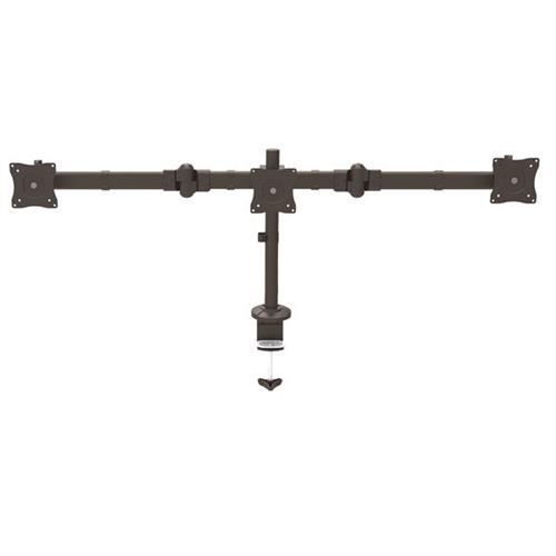 StarTech.com Desk Mount Triple Monitor Arm - Ergonomic VESA 3 Monitor Mount up to 27" (17.6lb/8kg) - Articulating & Height Adjustable Pole Mount - Tilt/Swivel/Rotate LCD/LED Screen - Desk Clamp/Grommet Clamp 24 kg 33 cm (13") 61 cm (24") 100 x 1
