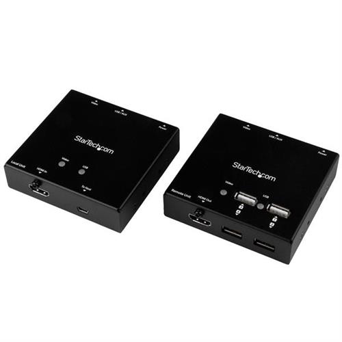 StarTech.com HDMI over CAT6 Extender with 4-port USB Hub - 165 ft (50m) - 1080p - TAA
