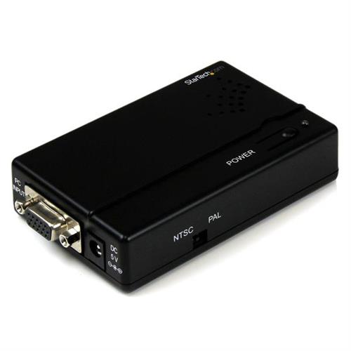Photos - Cable (video, audio, USB) Startech.com High Resolution VGA to Composite  or S-Video Converter - PC to TV - TAA Black 0.9144 m 102 g 118 mm 211 mm (RCA)