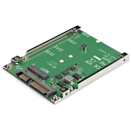 StarTech.com M.2 SATA SSD to 2.5in SATA Adapter M.2 NGFF to SATA Converter Open-Frame Bracket 7mm High M2 Hard Drive Adapter - Not Compatible with NVMe - TAA