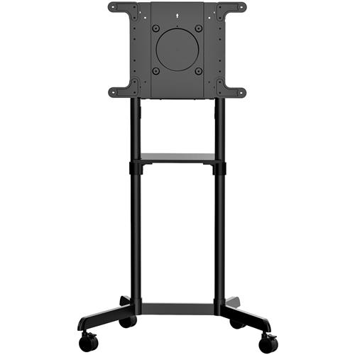 StarTech.com Mobile TV Cart - Portable Rolling TV Stand for 37-70" VESA Display (154lb/70kg) - TV Stand w/Shelf & Storage Compartment - Rotate/Tilt Display - Universal TV Mount on Wheels