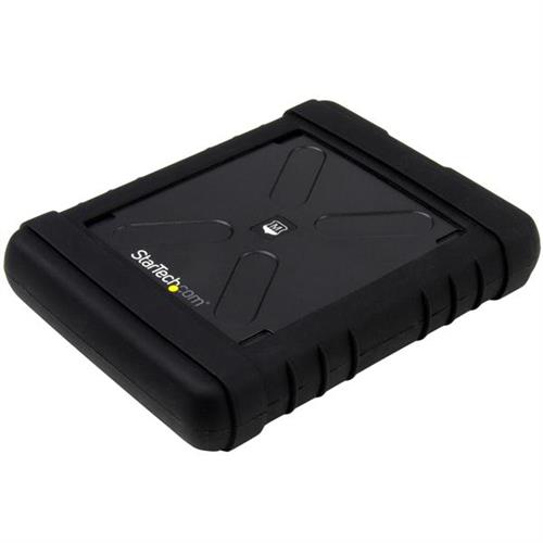 StarTech.com Rugged Hard Drive Enclosure - USB 3.0 to 2.5in SATA 6Gbps HDD or SSD - UASP HDD/SSD enclosure 2.5" Serial ATA 5 Gbit/s Hot-swap Black