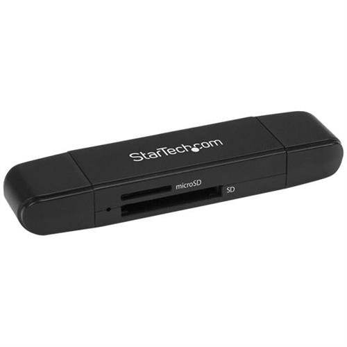 StarTech.com USB C and USB 3.0 SD Card Reader USB Memory Card Reader SD microSD MMC UHS-I USB-C & USB-A Card Adapter - Works with any Operating System