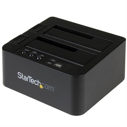 StarTech.com Standalone Hard Drive Duplicator Dual Bay HDD/SSD Cloner/Copier USB 3.1 (10Gbps) to SATA III HDD/SSD Docking Station Hard Disk Duplicator Dock Hard Drive Cloner