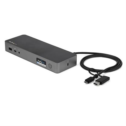 StarTech.com Universal Laptop Docking Station Hybrid USB-C & USB-A Dock Dual 4K DP & HDMI 60W PD Mac / Windows / Chrome OS 4x USB 5Gbps Hub GbE