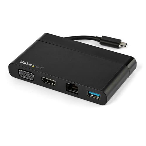 StarTech.com USB C Multiport Adapter with HDMI VGA Gigabit Ethernet & USB 3.0 - USB C to 4K HDMI or 1080p VGA Display Mini Dock Hub - USB Type-C Travel Docking Station for USB-C Laptops Wired USB 3.2 Gen 1 (3.1 Gen 1) Type-C USB Type-C 101001