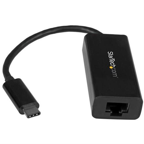 StarTech.com USB-C to Gigabit Ethernet Adapter Black Thunderbolt 3 / 4 Compatible Windows & Mac RJ45 LAN Network Converter