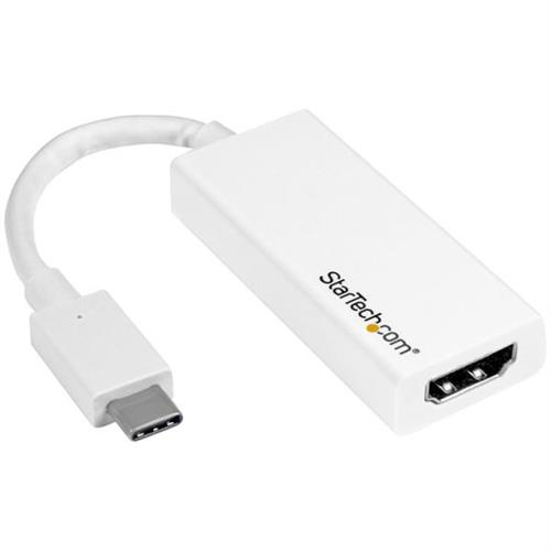 StarTech.com USB-C to HDMI Adapter with 4K 30Hz - White USB Type-C HDMI output 3840 x 2160 pixels