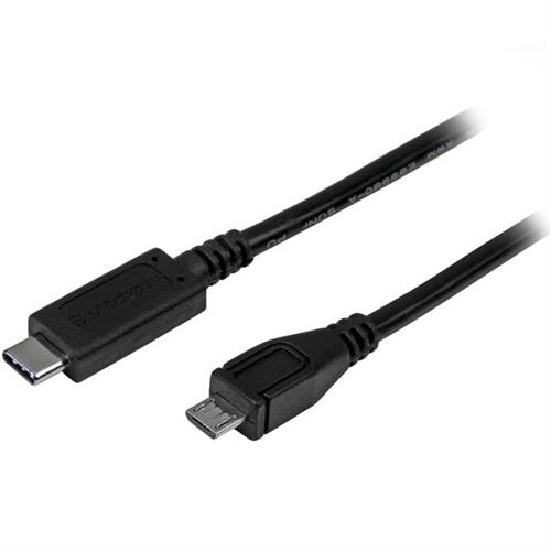 StarTech.com 3ft (1m) USB-C to Micro USB-B Cable Data Cord USB 2.0 USB C to Micro-B Data Transfer Cable 1 m USB C Micro-USB B USB 2.0 0.48 Gbit/s Black