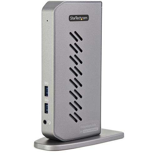 StarTech.com USB-C USB-A Dock - Hybrid Universal USB 3.0 Docking Station for USB-C or USB-A Laptop - Dual Monitor 4K 60Hz HDMI/DisplayPort - 6x USB-A GbE - USB 5Gbps - Windows/Mac Wired USB 3.2 Gen 1 (3.1 Gen 1) Type-B Black Grey 10 Gbit/s 384