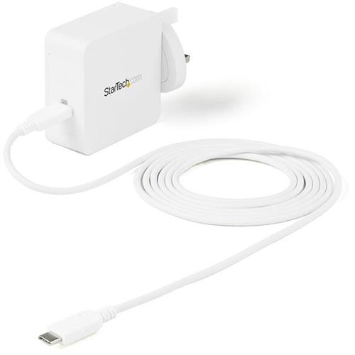 StarTech.com USB C Wall Charger - USB C Laptop Charger 60W PD - 6ft/2m Cable - Universal Compact Type C Power Adapter - Dell XPS/Lenovo X1 Carbon/HP EliteBook/MacBook - USB IF/CE Certified Indoor AC 20 V White