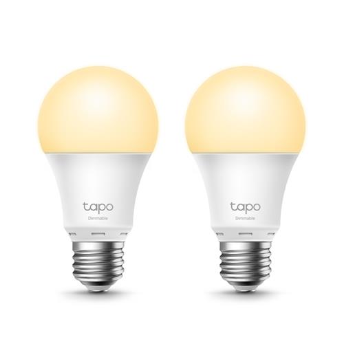TP-Link Tapo Dimmable Smart Light Bulb 2-Pack Smart bulb Wi-Fi White 802.11b 802.11g Wi-Fi 4 (802.11n) LED Glass Metal