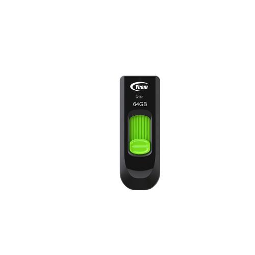 Team Group C141 USB flash drive 64 GB USB Type-A 2.0 Black Green