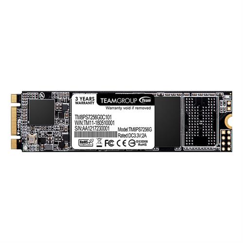 Team Group MS30. SSD capacity: 256 GB SSD form factor: M.2 Read speed: 550 MB/s Write speed: 470 MB/s Data transfer rate: 6 Gbit/s Component for: PC/Laptop