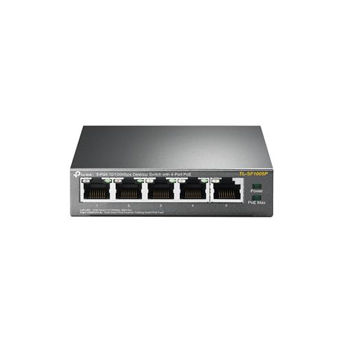 TP-LINK TL-SF1005P Unmanaged Fast Ethernet (10/100) Full duplex Power over Ethernet (PoE)