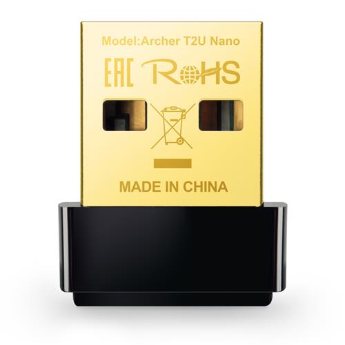 TP-Link Archer T2U Nano Wireless USB WLAN Wi-Fi 5 (802.11ac) 433 Mbit/s Black