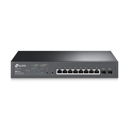 TP-Link JetStream 10-Port Gigabit Smart PoE Switch with 8-Port PoE+ Managed L2/L2+ Gigabit Ethernet (10/100/1000) Power over Ethernet (PoE) Rack mounting 1U