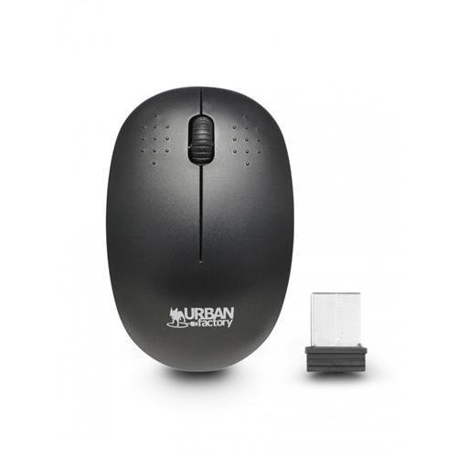 Urban Factory Free Ambidextrous Optical RF Wireless 1000 DPI Black