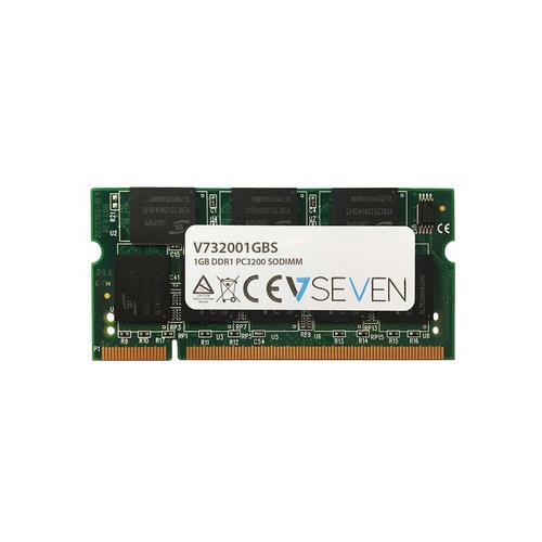 V7 1GB DDR1 PC3200 - 400mhz SO DIMM Notebook Memory Module - V732001GBS. Package width: 170 mm Package depth: 550 mm Package height: 150 mm. Country of origin: United Kingdom Warranty period: 10 year(s) Certification: CE RoHS