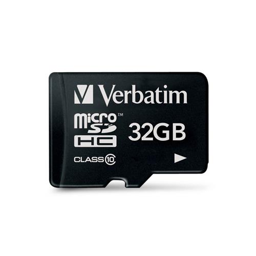 Verbatim Premium. Capacity: 32 GB Flash card type: MicroSDHC Flash memory class: Class 10 Read speed: 90 MB/s Write speed: 10 MB/s. Product colour: Black