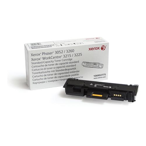 Xerox Genuine Phaser 3052/3260 WorkCentre 3215/3225 Black Standard capacity Toner Cartridge (1500 Pages) - 106R02775. Black toner page yield: 1500 pages Printing colours: Black Quantity per pack: 1 pc(s)