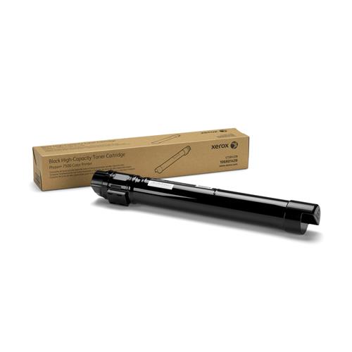 Xerox Genuine Phaser 7500 Black High capacity Toner Cartridge (19800 Pages) - 106R01439. Black toner page yield: 19800 pages Printing colours: Black Quantity per pack: 1 pc(s)