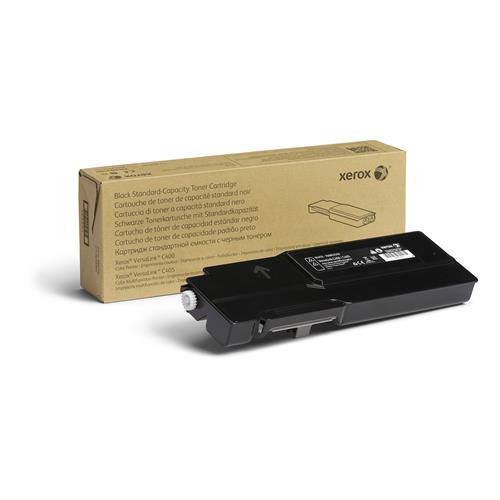 Xerox Genuine VersaLink C400 Color Printer/C405 Color Multifunction Printer Black Standard capacity Toner Cartridge (2500 Pages) - 106R03500. Black toner page yield: 2500 pages Printing colours: Black Quantity per pack: 1 pc(s)