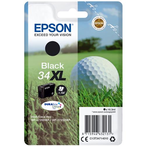 Epson Golf ball 34XL DURABrite Ultra Single Black Ink