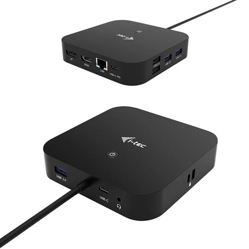 i-tec USB-C HDMI DP Docking Station with Power Delivery 100 W Wired USB 3.2 Gen 1 (3.1 Gen 1) Type-C 100 W 3.5 mm 101001000 Mbit/s Black