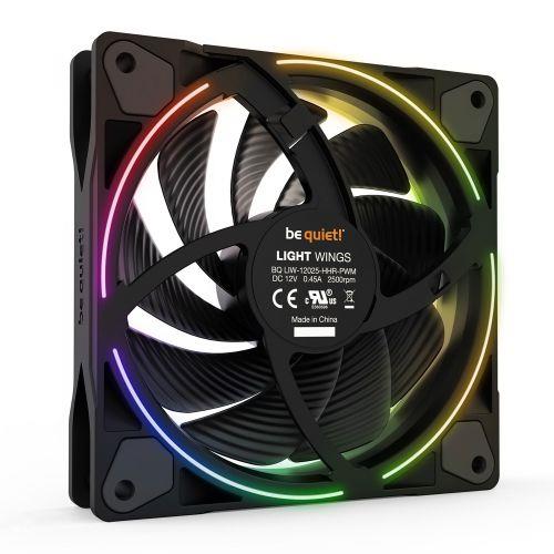 be quiet! Light Wings 120mm ARGB PWM High Speed Fan Black Fan 12 cm 2500 RPM 88.86 m/h Black