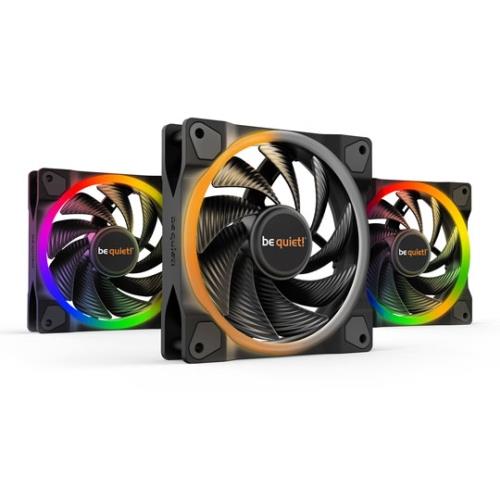be quiet! Light Wings 120mm ARGB PWM High Speed Fan Black 3 Pack Fan 12 cm 2500 RPM 88.86 m/h Black