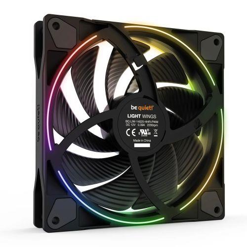 be quiet! Light Wings 140mm ARGB PWM High Speed Fan Black Fan 14 cm 2200 RPM 121.82 m/h Black