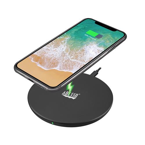 Adesso AUH-1010. Charger type: Indoor Power source type: USB Charger compatibility: Universal. Maximum output voltage: 9 V. Wireless charging Fast charging. Cable length: 1.2 m Product colour: Black