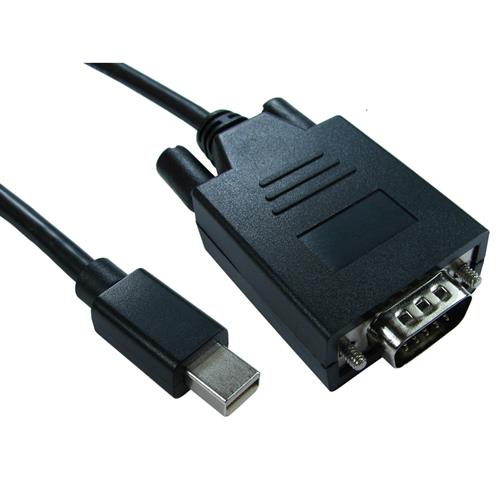 Cables Direct Mini DP/VGA 2m. Cable length: 2 m Connector 1: Mini DisplayPort Connector 2: VGA (D-Sub)