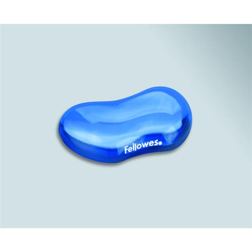 Fellowes Wrist Rest - Crystals Gel Wrist Rest with Non Slip Rubber Base - Ergonomic Mouse Mat Wrist Support Keyboard Wrist Rest for Computer Laptop Home Office Use - Blue Blue Gel 5 year(s) 122 mm 88 mm 18 mm