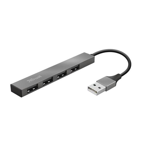 Trust Halyx USB 2.0 USB 2.0 480 Mbit/s Aluminium Aluminium 0.1 m