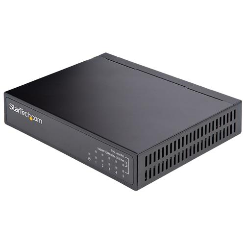 StarTech.com Unmanaged 2.5G Switch - 5 Port Gigabit Switch - 2.5GBASE-T Unmanaged Ethernet Switch - Ethernet Splitter - Din Rail or Wall Mount - Multi-Gigabit - Auto-MDIX - 9K Jumbo