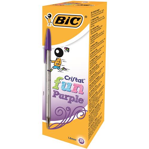BIC Cristal Fun Violet Stick ballpoint pen 20 pc(s)