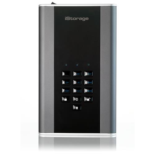 iStorage diskAshur DT2 256-bit 16TB USB 3.2 FIPS Level 3 certified secure encrypted desktop hard drive. HDD capacity: 20 TB. USB version: 3.2 Gen 1 (3.1 Gen 1). Read speed: 225 MB/s Write speed: 223 MB/s. Product colour: Black Grey